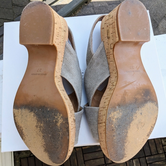 Garnet Hill wedge sandals EU 37 in excellent used condition - Picture 4 of 11